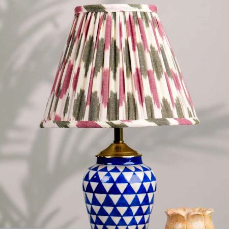 Pink Ikat Empire Lampshade Large